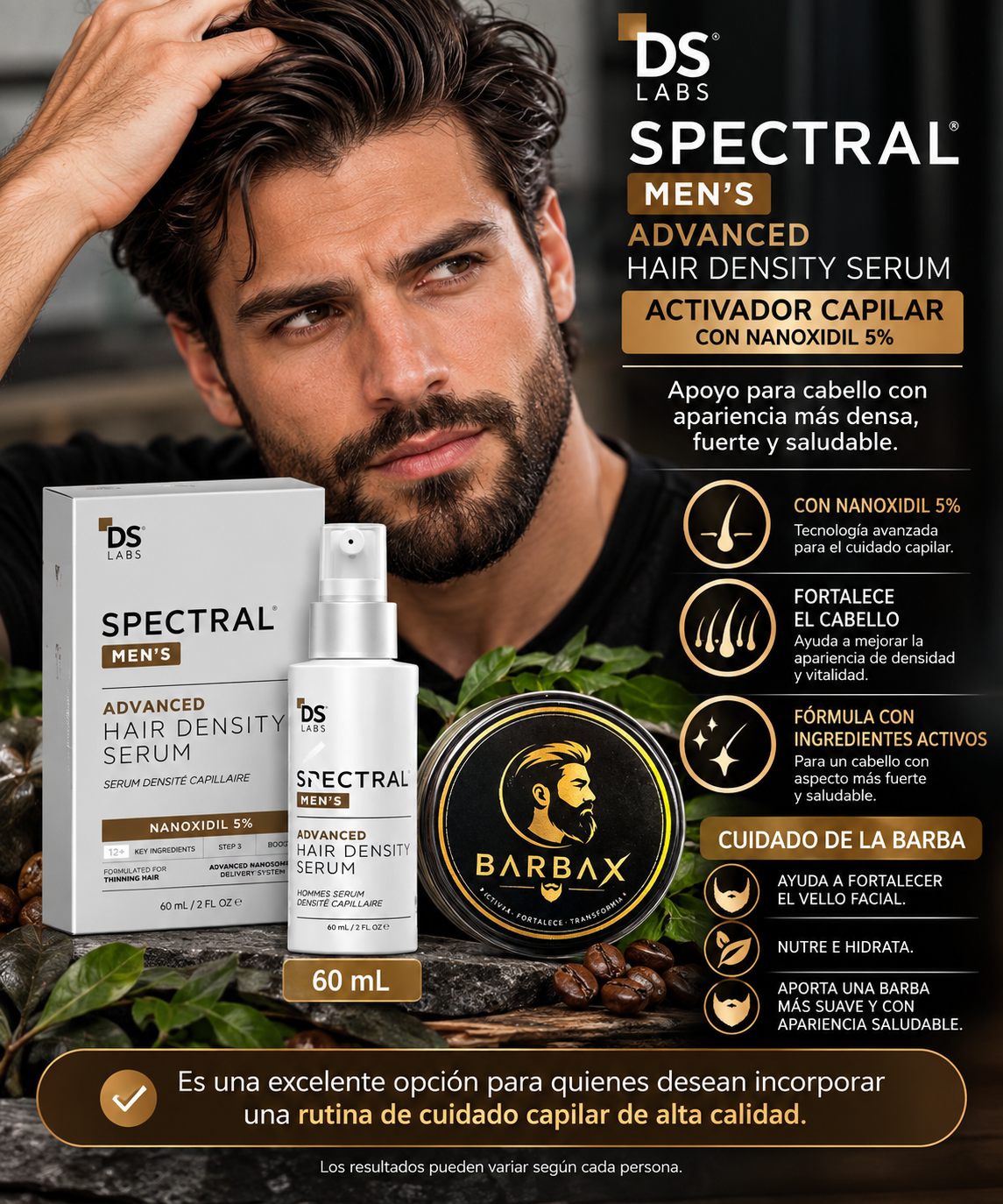 SPECTRAL PREMIUM 60 ML Y ACTIVADOR BARBA