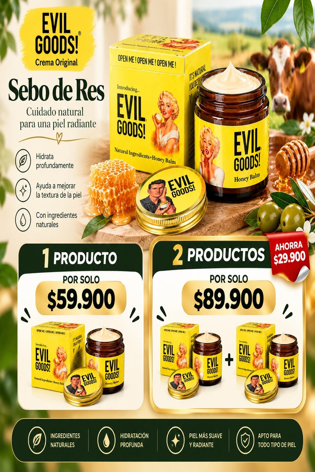 SEBO DE RES EVIL GOODS 100ML + REGALO